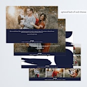 "Merry and bold" - Retired Holiday Cards in Navy by Anna Elder - Back of Card