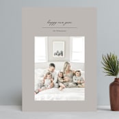 "Classic Neutral" - Retired Holiday Cards in Taupe by Wendy Chung - Front
