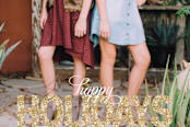 "Bold Sparkle" - Retired Holiday Cards in Gold by Jen Soll - Close-Up