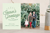 "Season's Greetings From.." - Retired Holiday Cards in Pine Grove by Half Pint Studio - Front