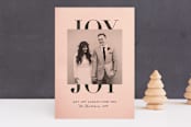 "Classic Joy" - Retired Holiday Cards in Old Rose by Magdalena Earnest - Front