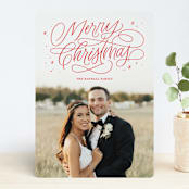 "Merry Shimmer" - Retired Holiday Cards in Rouge by Kristen Smith - Front
