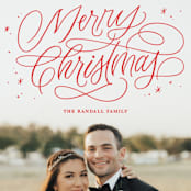 "Merry Shimmer" - Retired Holiday Cards in Rouge by Kristen Smith - Close-Up