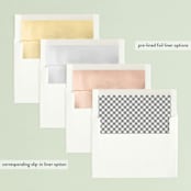 "Simply Edited" - Retired Holiday Cards in Coal by Carolyn MacLaren - Envelope Liners