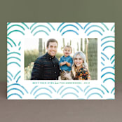 "Peaceful Pattern" - Retired Holiday Cards in Ocean by Elly - Front