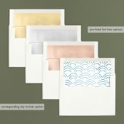 "Peaceful Pattern" - Retired Holiday Cards in Ocean by Elly - Envelope Liners