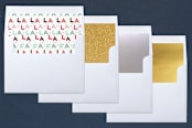 "confetti song" - Retired Holiday Cards in Candy Cane by Robin Ott - Envelope Liners