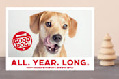 "Verified All Year Long" - Retired Holiday Cards in Cranberry by Tim St. Clair - Front