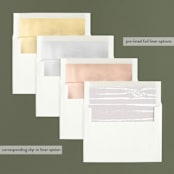 "Gilded Woodgrain" - Retired Holiday Cards in Straw by Melanie Severin - Envelope Liners
