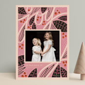 "Boldly" - Retired Holiday Cards in Cranberry by Jen Owens - Front