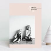 "minimalist." - Retired Holiday Cards in Blush by Olivia Goree - Front