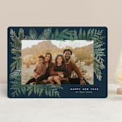 "Evergreen Variety" - Retired Holiday Cards in Teal by Alethea and Ruth - Front