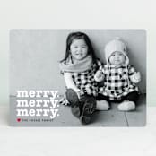 "Merry Times 3" - Retired Holiday Cards in Snowflake by Abby Munn - Front