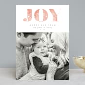 "Joy lettering" - Retired Holiday Cards in Winter Rose by Ana de Sousa - Front