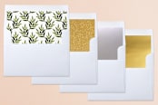 "Simple Olive Branch" - Retired Holiday Cards in Pear by Katharine Watson - Envelope Liners