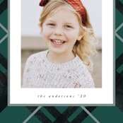 "Mod Plaid" - Retired Holiday Cards in Forest by Summer Winkelman - Close-Up