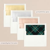 "Mod Plaid" - Retired Holiday Cards in Forest by Summer Winkelman - Envelope Liners