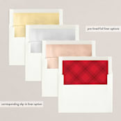 "Joyful Green Color Block" - Retired Holiday Cards in Poinsettia by Kelly Schmidt - Envelope Liners