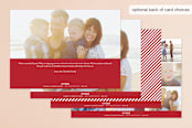 "Be Merry Days" - Retired Holiday Cards in Crimson by Kimberly FitzSimons - Back of Card