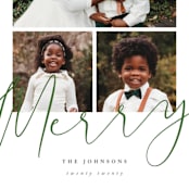 "simple script merry" - Retired Holiday Cards in Evergreen by Summer Winkelman - Close-Up