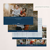 "Picture Book" - Retired Holiday Cards in Navy by Laura Condouris - Back of Card