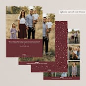 "Understated Elegance" - Retired Holiday Cards in Maroon by Ekko Studio - Back of Card