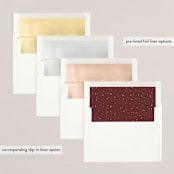 "Understated Elegance" - Retired Holiday Cards in Maroon by Ekko Studio - Envelope Liners