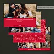 "Simple Snow" - Retired Holiday Cards in Cardinal by Lehan Veenker - Back of Card