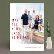 "May They Be Merry" - Retired Holiday Cards in Rudolph by Abby Munn - Front