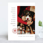 "Sleigh Crew" - Retired Holiday Cards in Rudolph by Corinne Malesic - Front