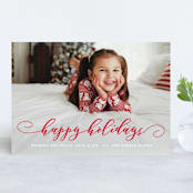 "Holiday Spirit" - Retired Holiday Cards in Cherry by Nam Bourassa - Front
