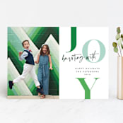 "Burst with Joy" - Retired Holiday Cards in Evergreen by Anna Elder - Front