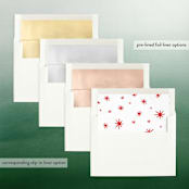 "Happy Holidays Stars" - Retired Holiday Cards in Cardinal by Erika Firm - Envelope Liners