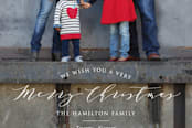"Typographic" - Retired Holiday Cards in Cloud by Erin Deegan - Close-Up