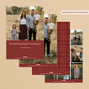"So.Much.Joy." - Retired Holiday Cards in Cranberry by Lisa Assenmacher - Back of Card