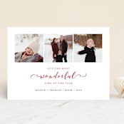 "Most Wonderful Time of the Year" - Retired Holiday Cards in Crimson by Kasia Labocki - Front