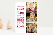 "The Festive Type" - Retired Holiday Cards in Berry by Lauren Chism - Front