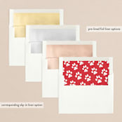 "Reindeer Ears" - Retired Holiday Cards in Berry by Hooray Creative - Envelope Liners