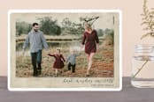 "Deckled Merrier than Ever" - Retired Holiday Cards in Parchment by Kaydi Bishop - Front