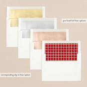 "boxed" - Retired Holiday Cards in Poinsettia by Brianne Larsen - Envelope Liners