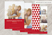 "Christmas Cutout" - Retired Holiday Cards in Poinsettia by Amanda Sager - Back of Card