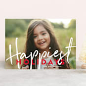 "Banner Happy" - Retired Holiday Cards in Candy Cane by Phrosné Barwood - Front
