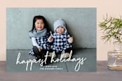 "Simple Script" - Retired Holiday Cards in Snow by Phrosné Barwood - Front