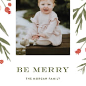 "Winter Harvest" - Retired Holiday Cards in Berry by Oscar and Emma - Karly Depew - Close-Up