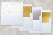 "Snapshot Mosaic" - Retired Holiday Cards in Glam Gold by Kristen Magee - Envelope Liners