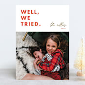 "we tried" - Retired Holiday Cards in Holy by Erin L. Wilson - Front