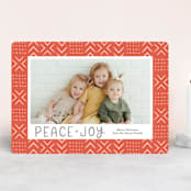 "Peaceful Pattern" - Retired Holiday Cards in Tangerine by Something Noir - Front