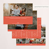 "Peaceful Pattern" - Retired Holiday Cards in Tangerine by Something Noir - Back of Card