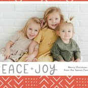 "Peaceful Pattern" - Retired Holiday Cards in Tangerine by Something Noir - Close-Up