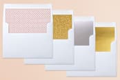 "Elegant Trio" - Retired Holiday Cards in Cranberry by Kerry Doyle - Envelope Liners